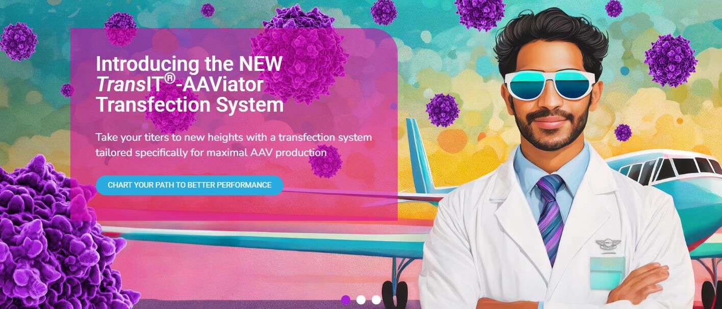 Mirus Bio新上市轉(zhuǎn)染試劑TransIT?-AAViator，基于逆向工程，最大化的提升AAV滴度和實(shí)心率！